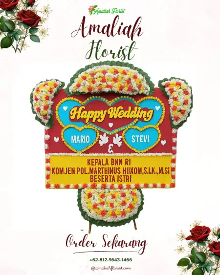 Papan Bunga Pernikahan Gutomo